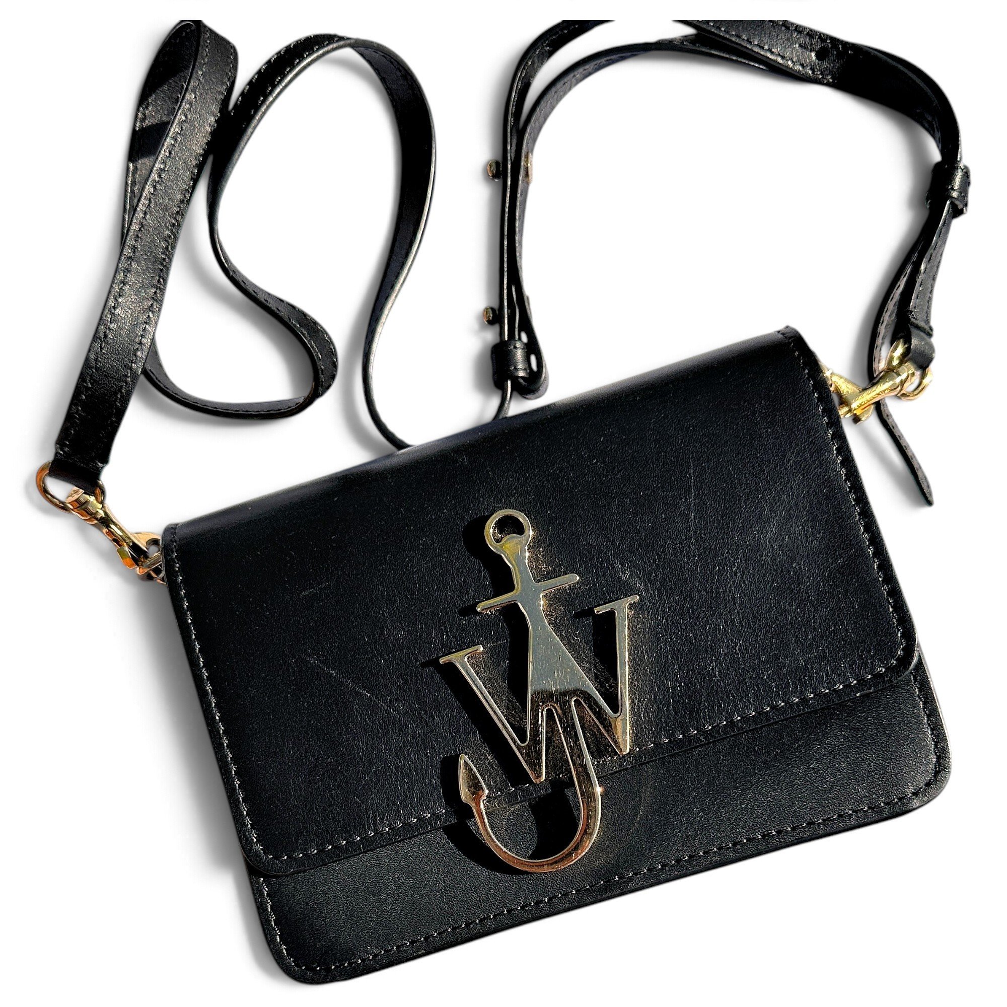 Leather clutch bag