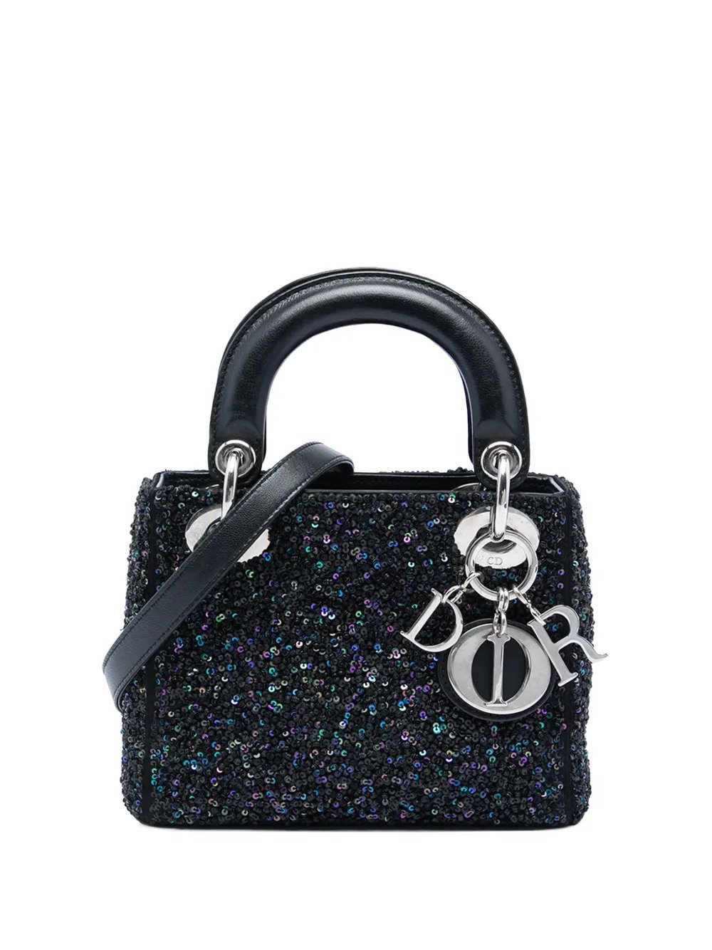 2014 Mini Satin Sequin Embellished Lady Dior satchel