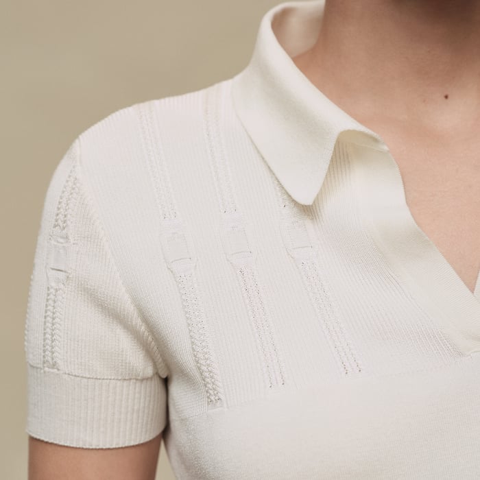 Blanc Naturel Short-sleeve Polo Shirt