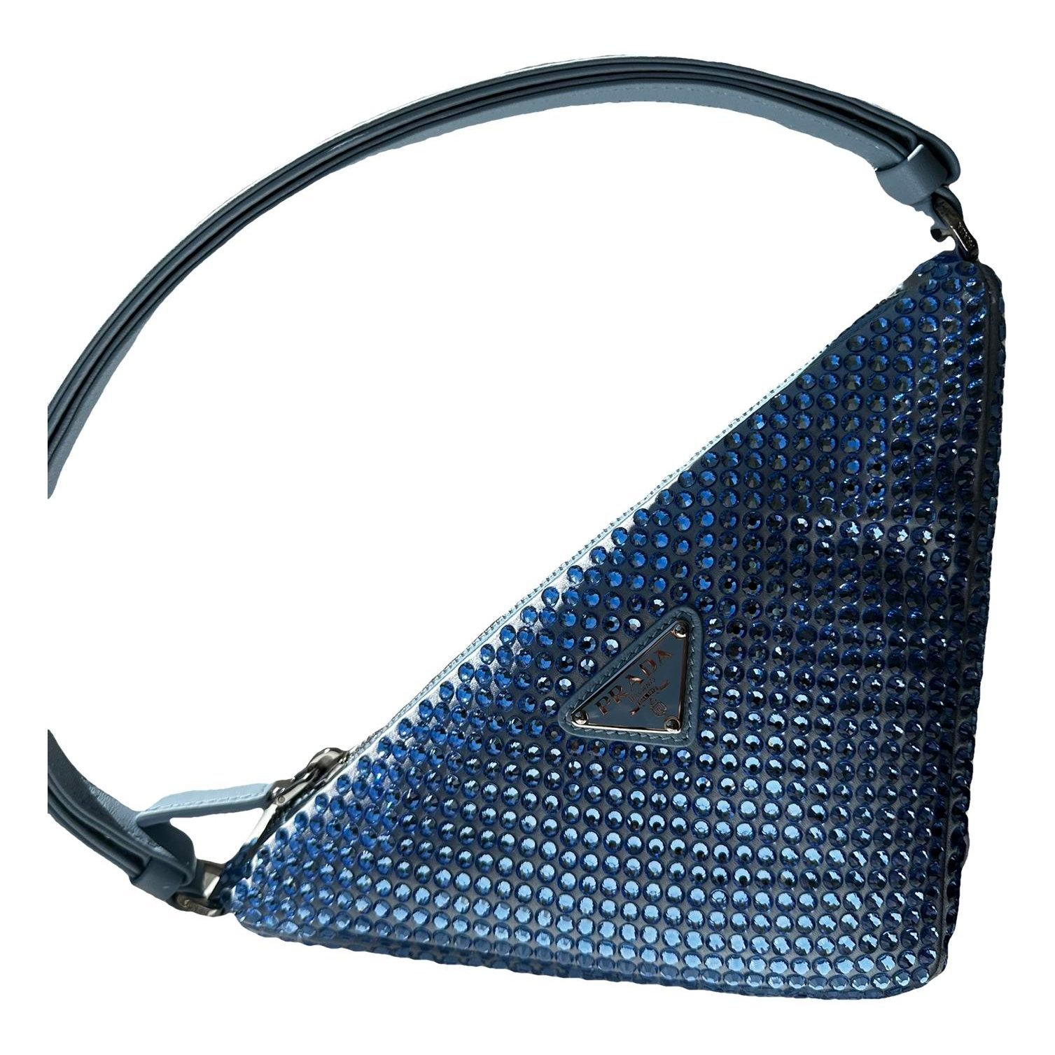 Triangle silk handbag