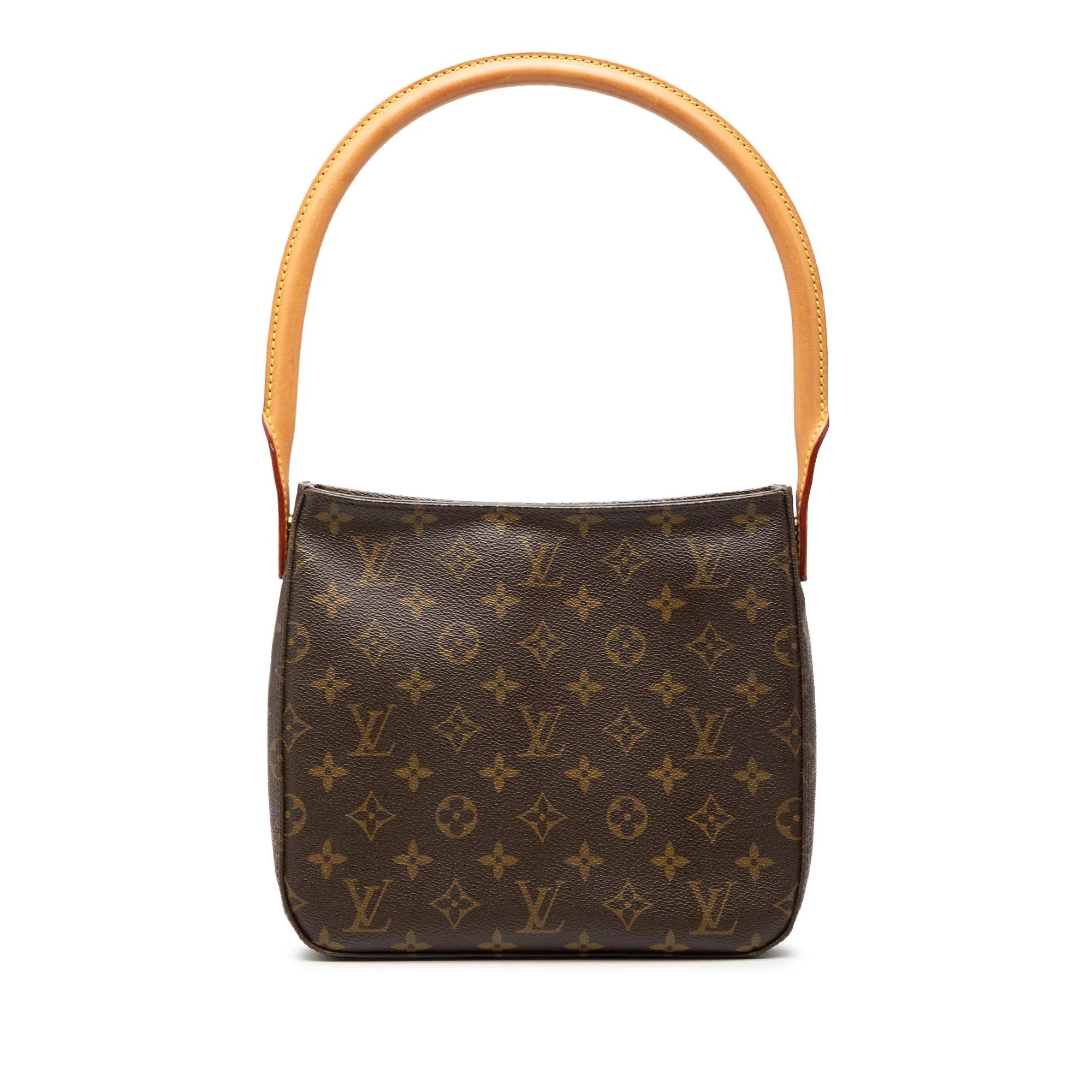 Looping leather handbag