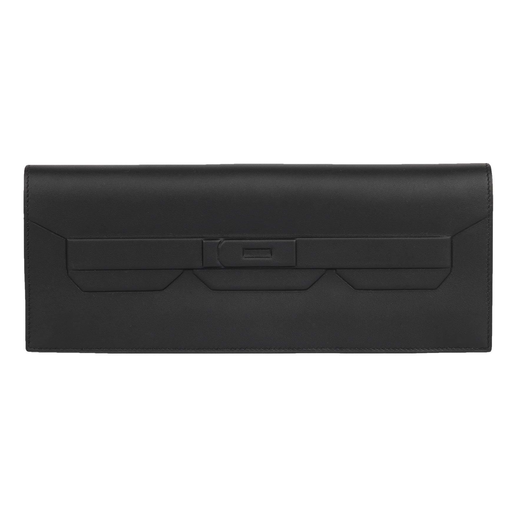 Birkin Shadow leather clutch bag