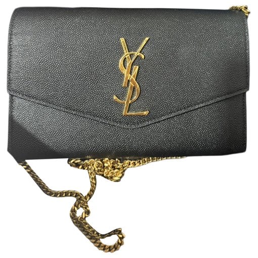 Leather clutch bag