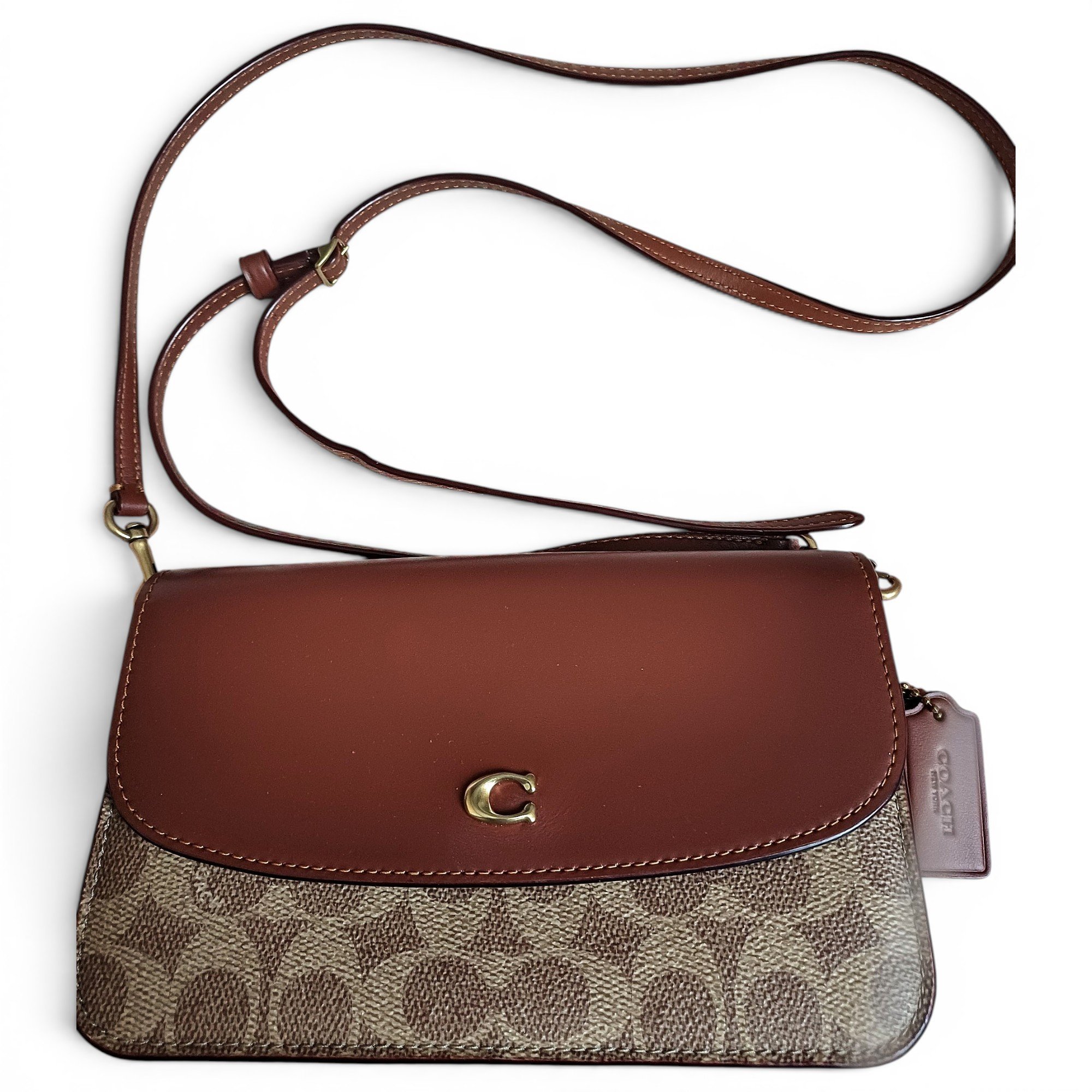 Leather clutch bag