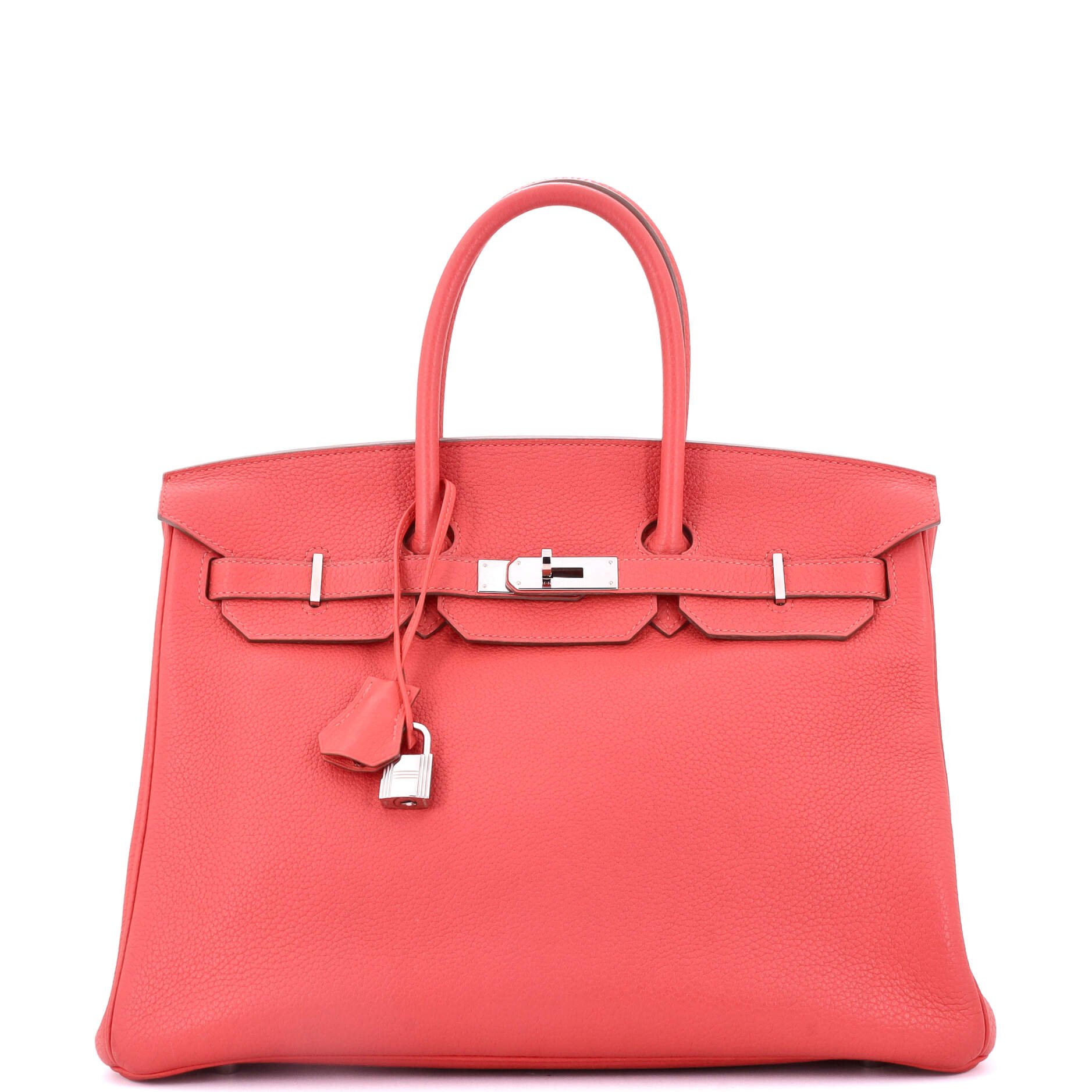 Hermes Birkin Handbag Rose Jaipur Clemence with Palladium Hardware 35
