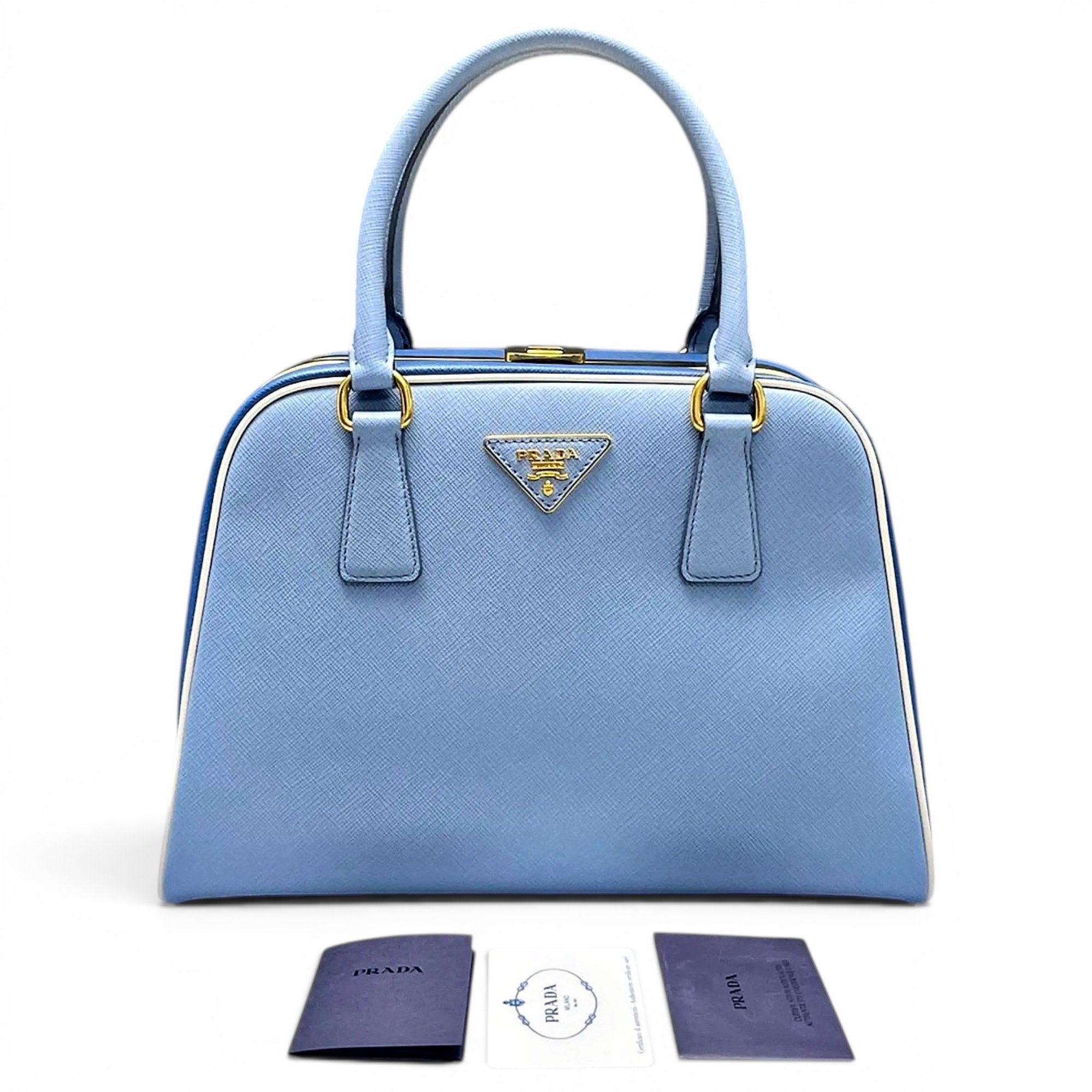 Pyramid leather handbag