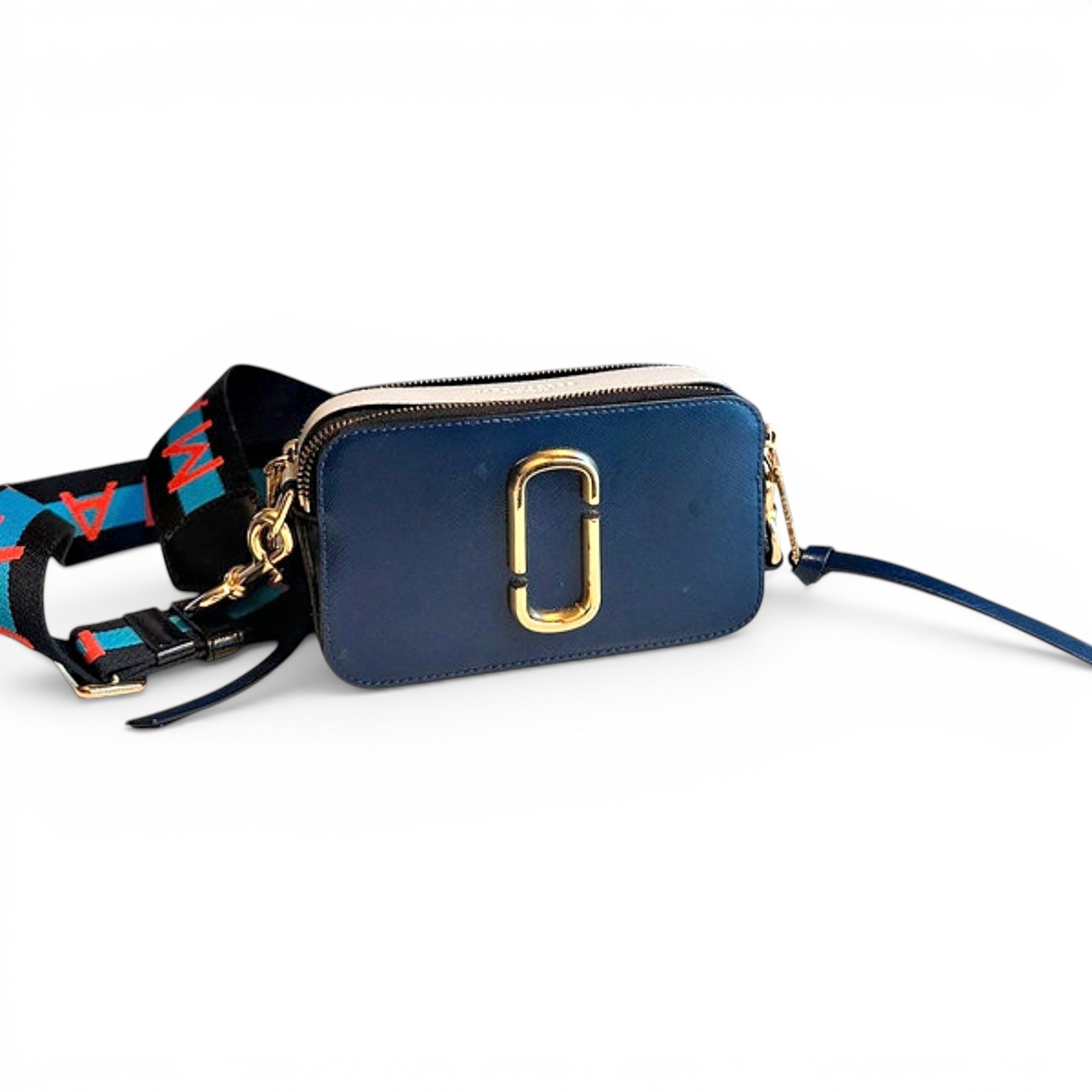 Snapshot leather clutch bag