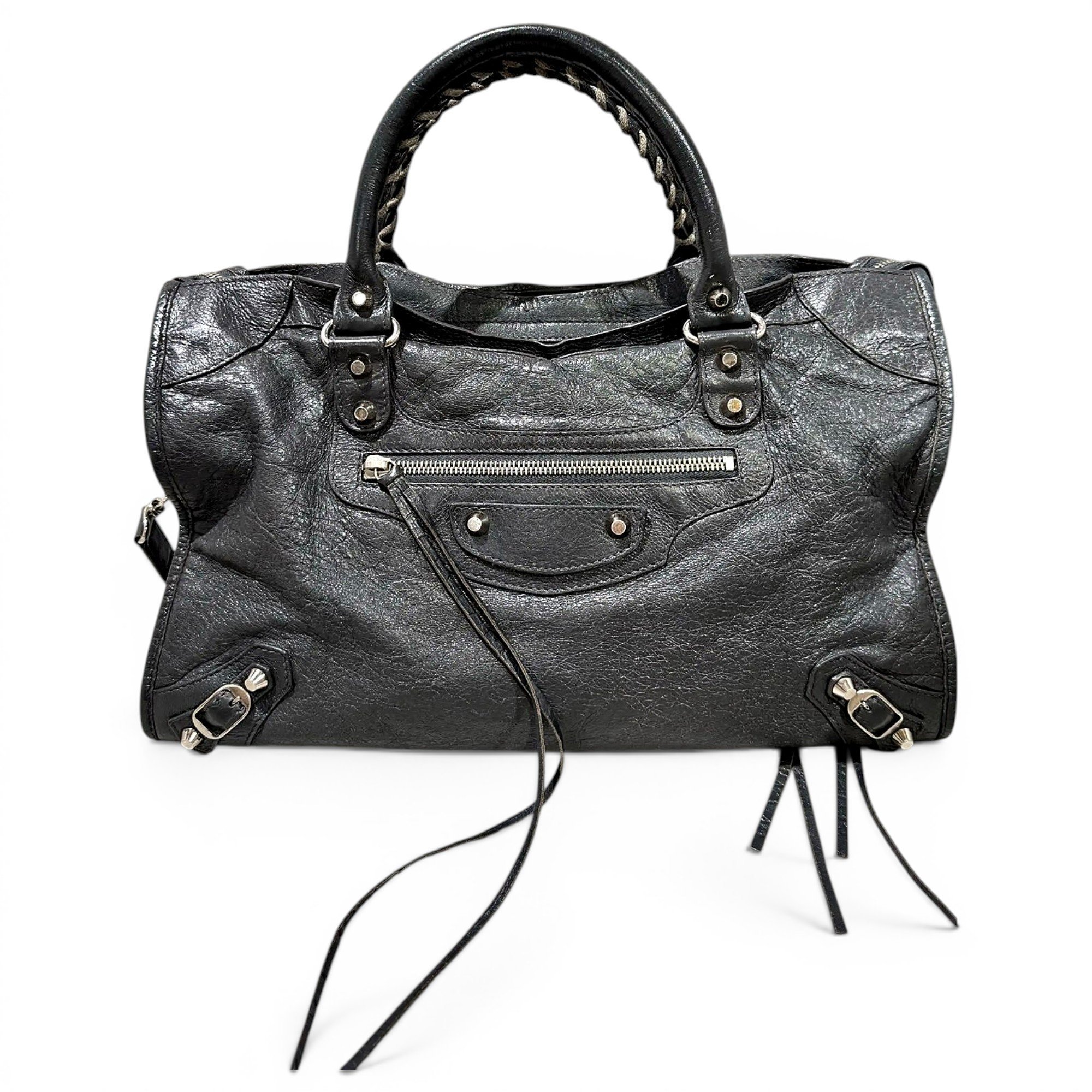 Classic Metalic leather handbag