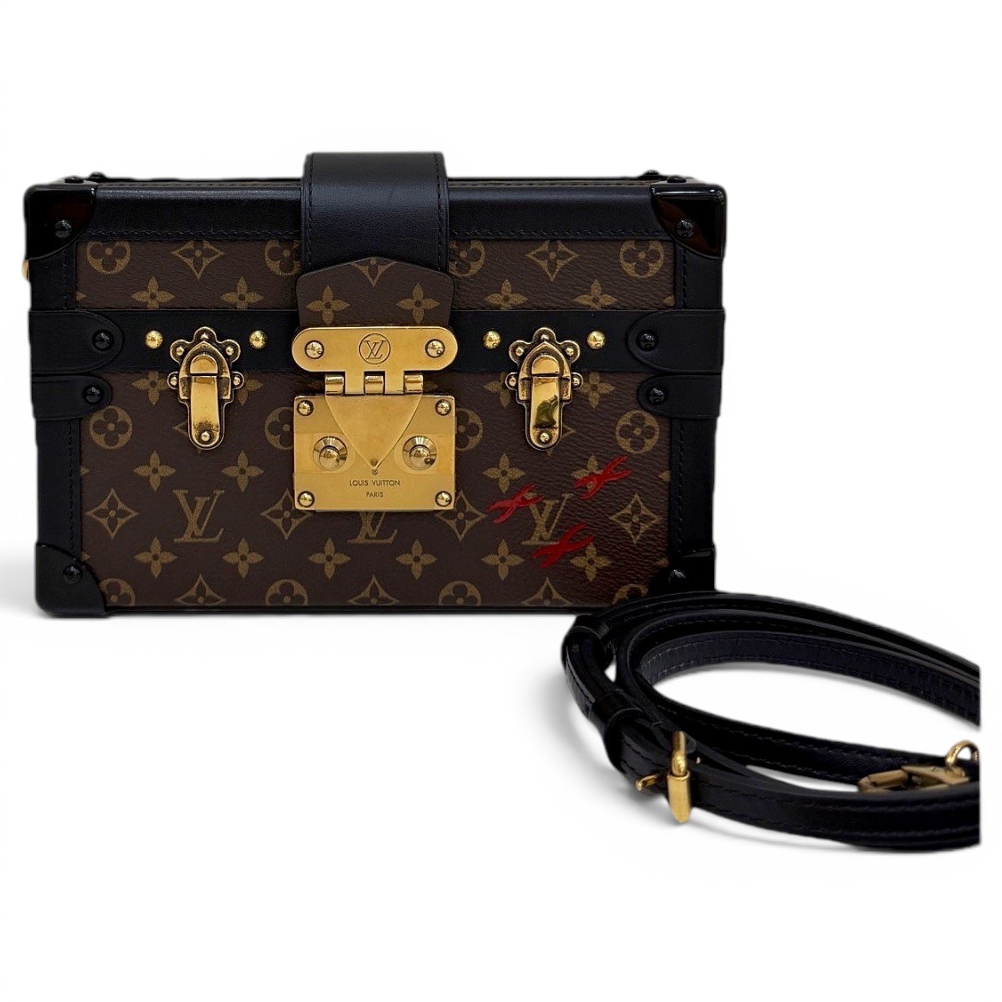 Petite Malle leather handbag