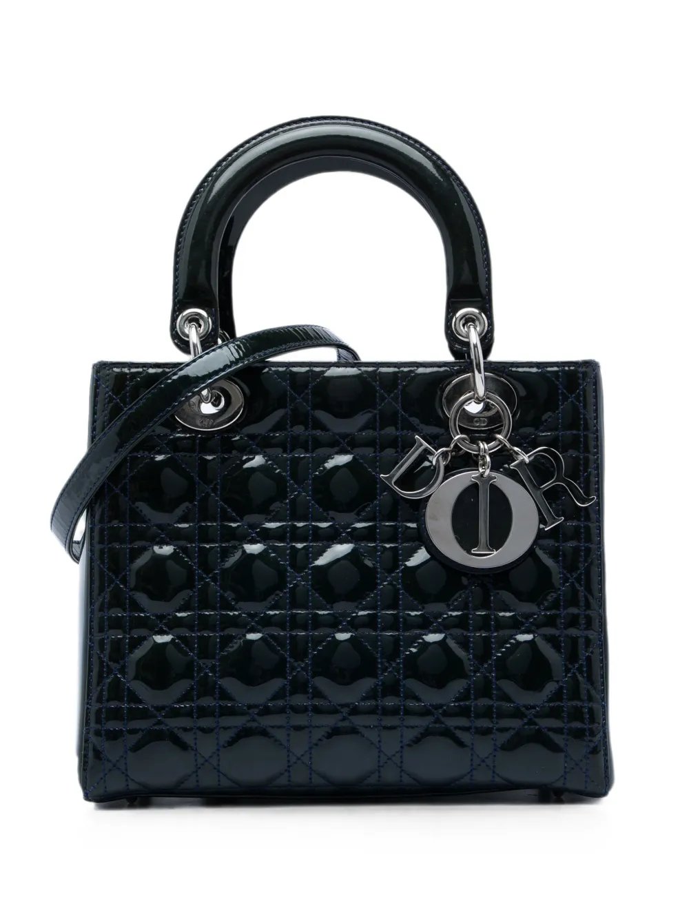 2010 Medium Patent Cannage Lady Dior satchel