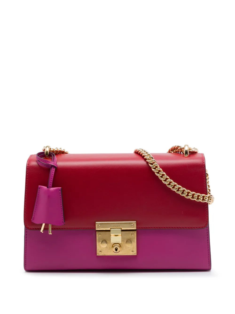 2016-2026 Medium Bicolor Leather Padlock shoulder bag
