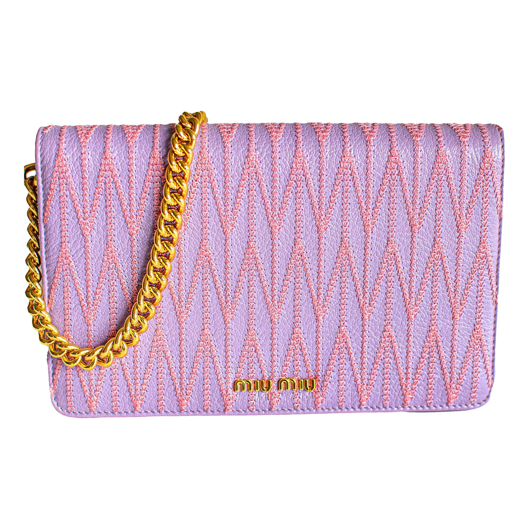 Miu Miu Matelassé leather clutch bag
