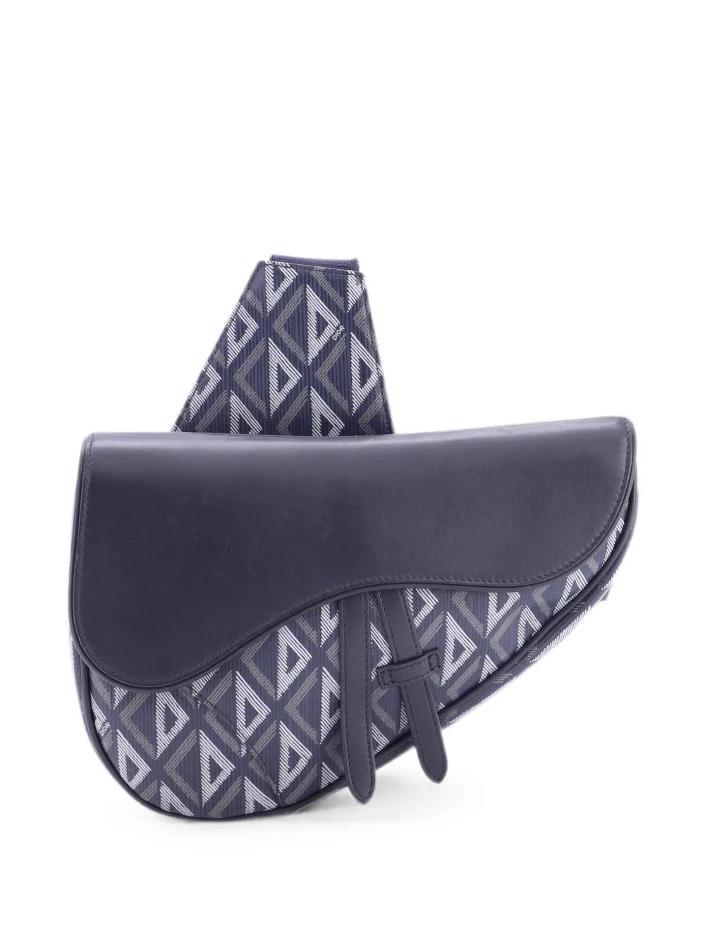 Saddle CD Diamond Coated Canvas and Leather crossbody bag