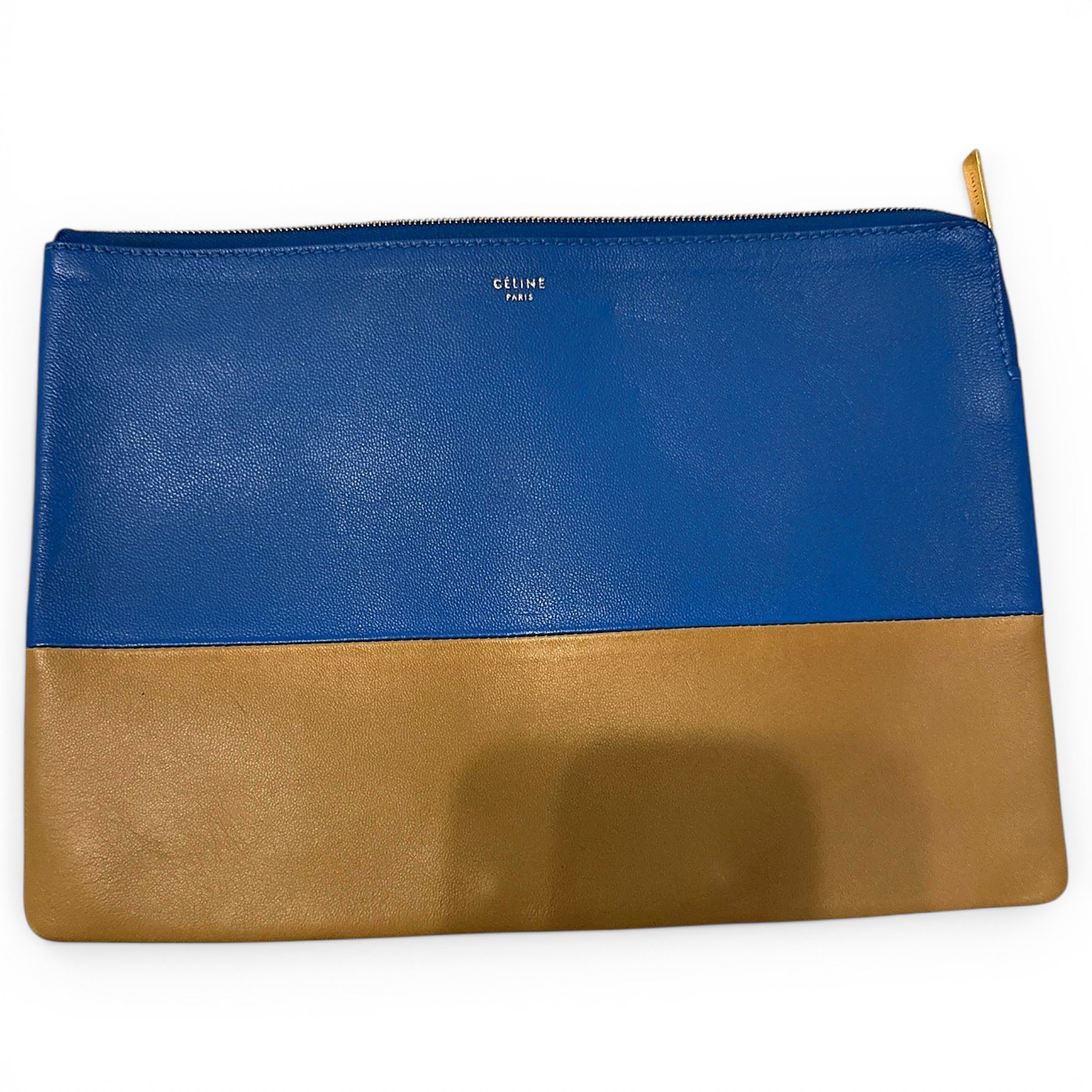 Leather clutch bag