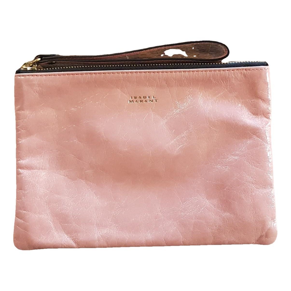Leather clutch bag