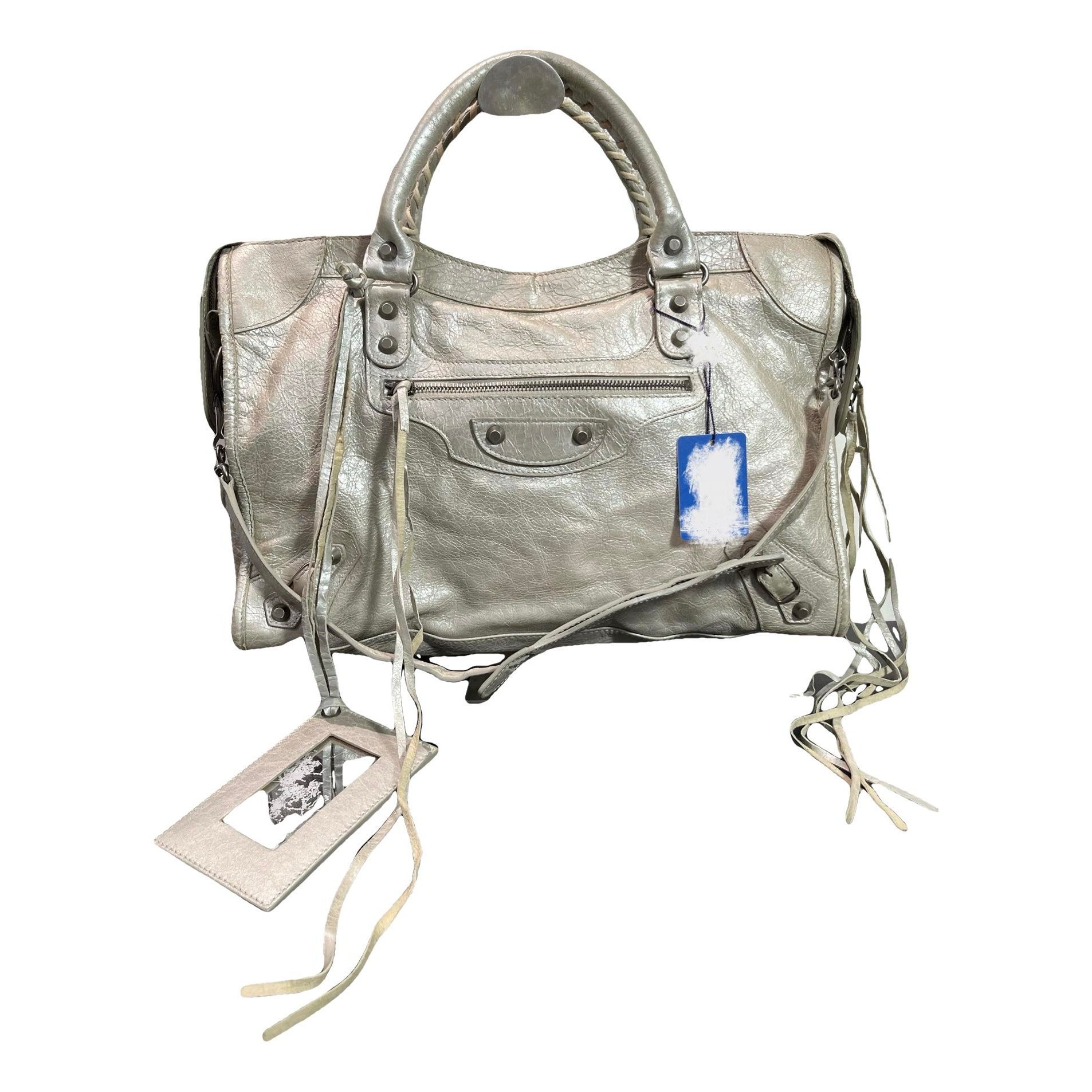 City leather handbag