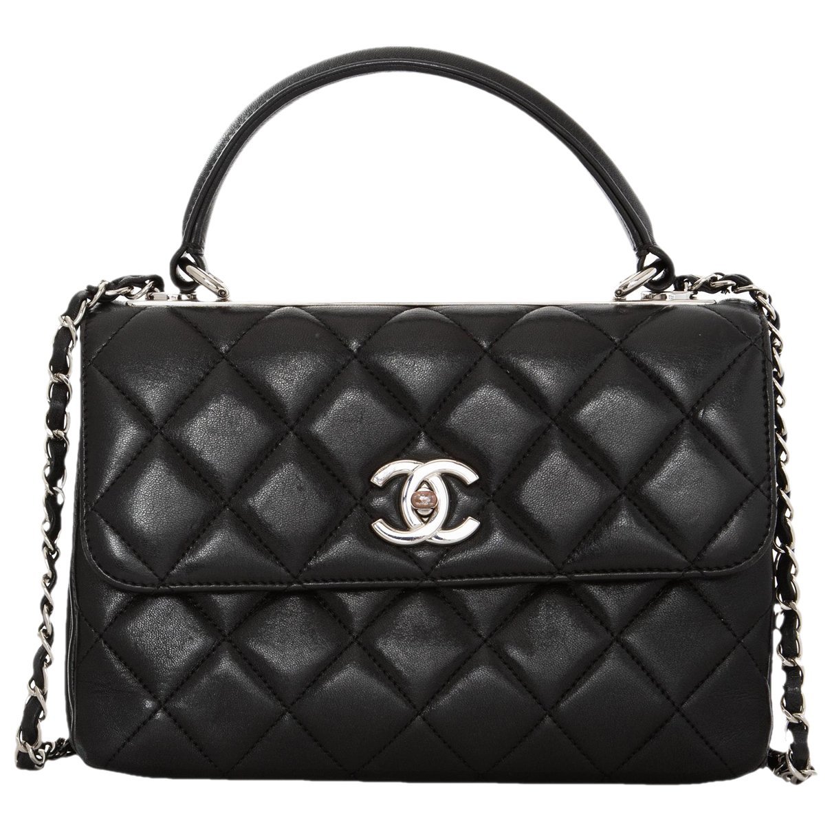 Trendy CC leather handbag