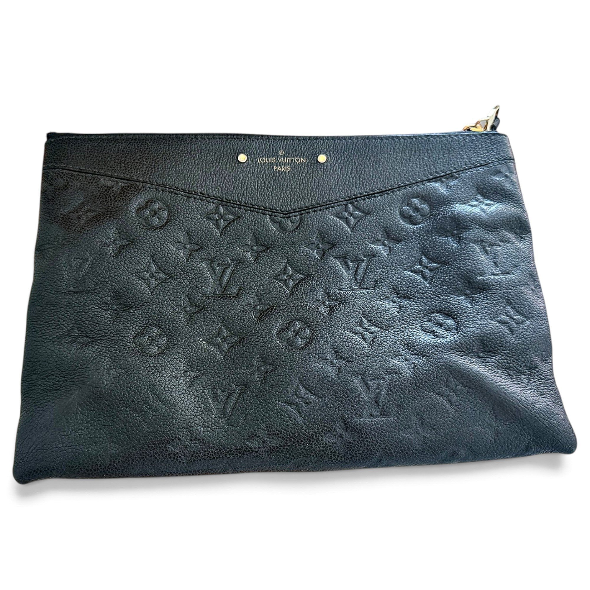 Leather clutch bag
