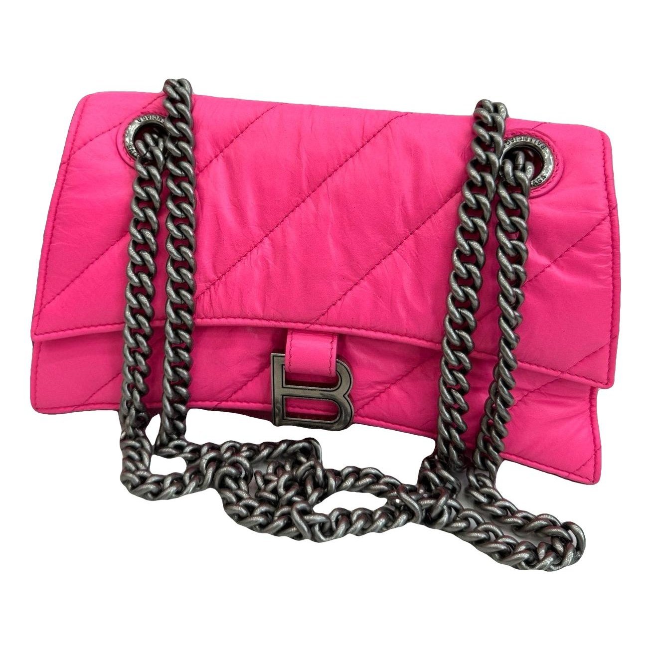 Crush leather handbag