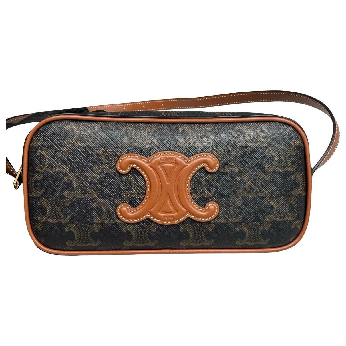 Triomphe Long vinyl handbag