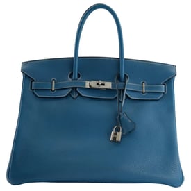 Hermes Birkin 35 Handbag Blue Jean Togo Leather 2023