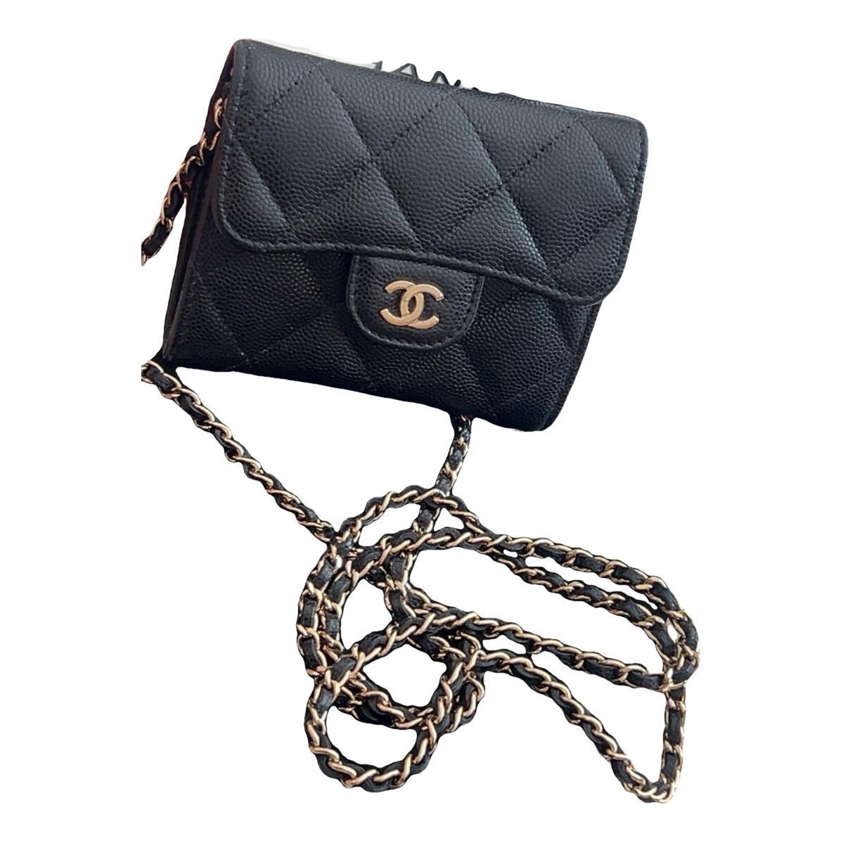 Wallet On Chain leather crossbody bag