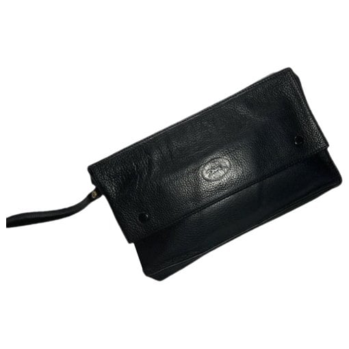 Leather clutch bag