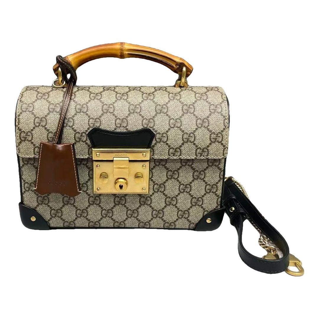 Padlock leather crossbody bag