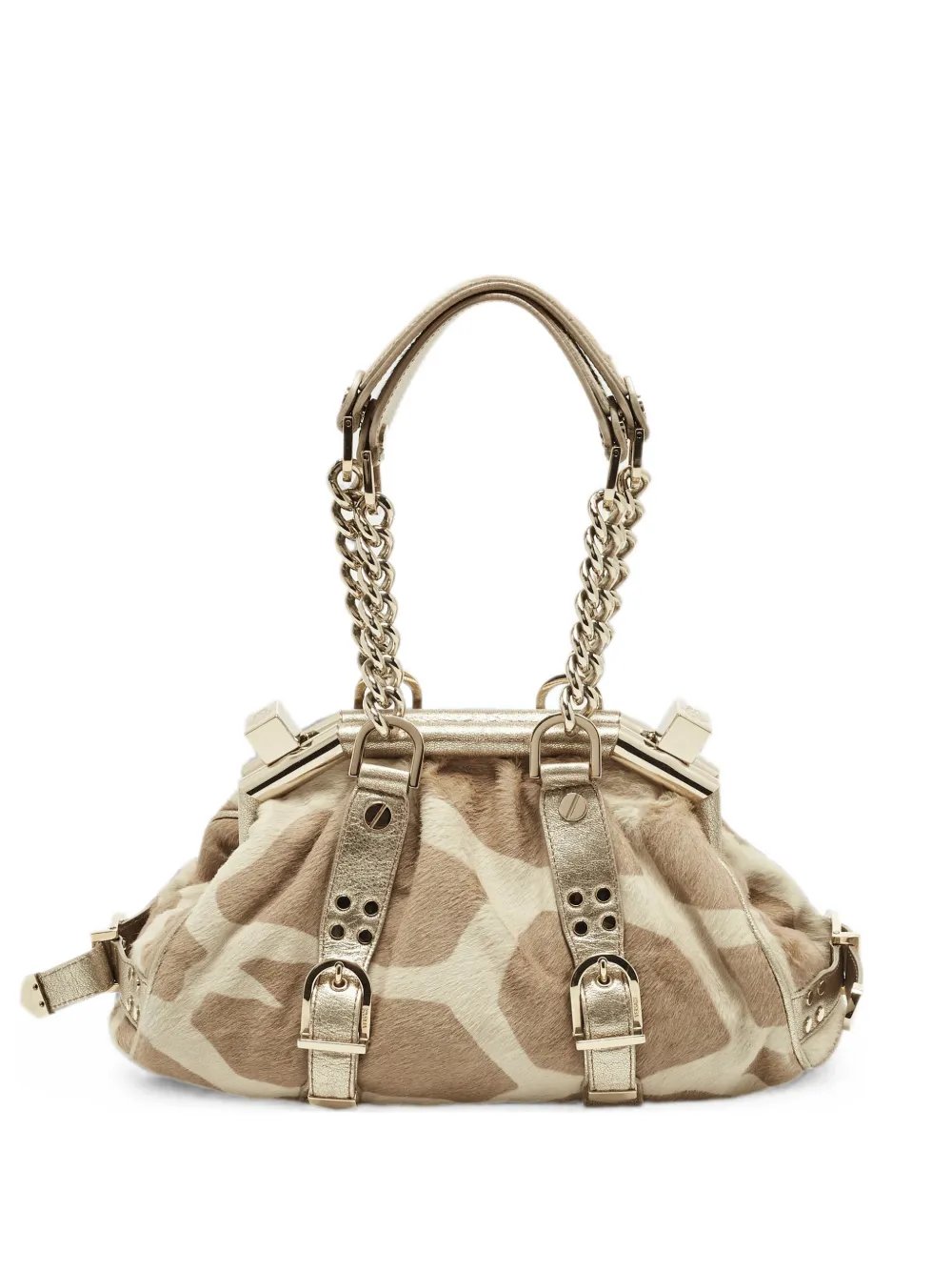 Madonna giraffe-print satchel bag