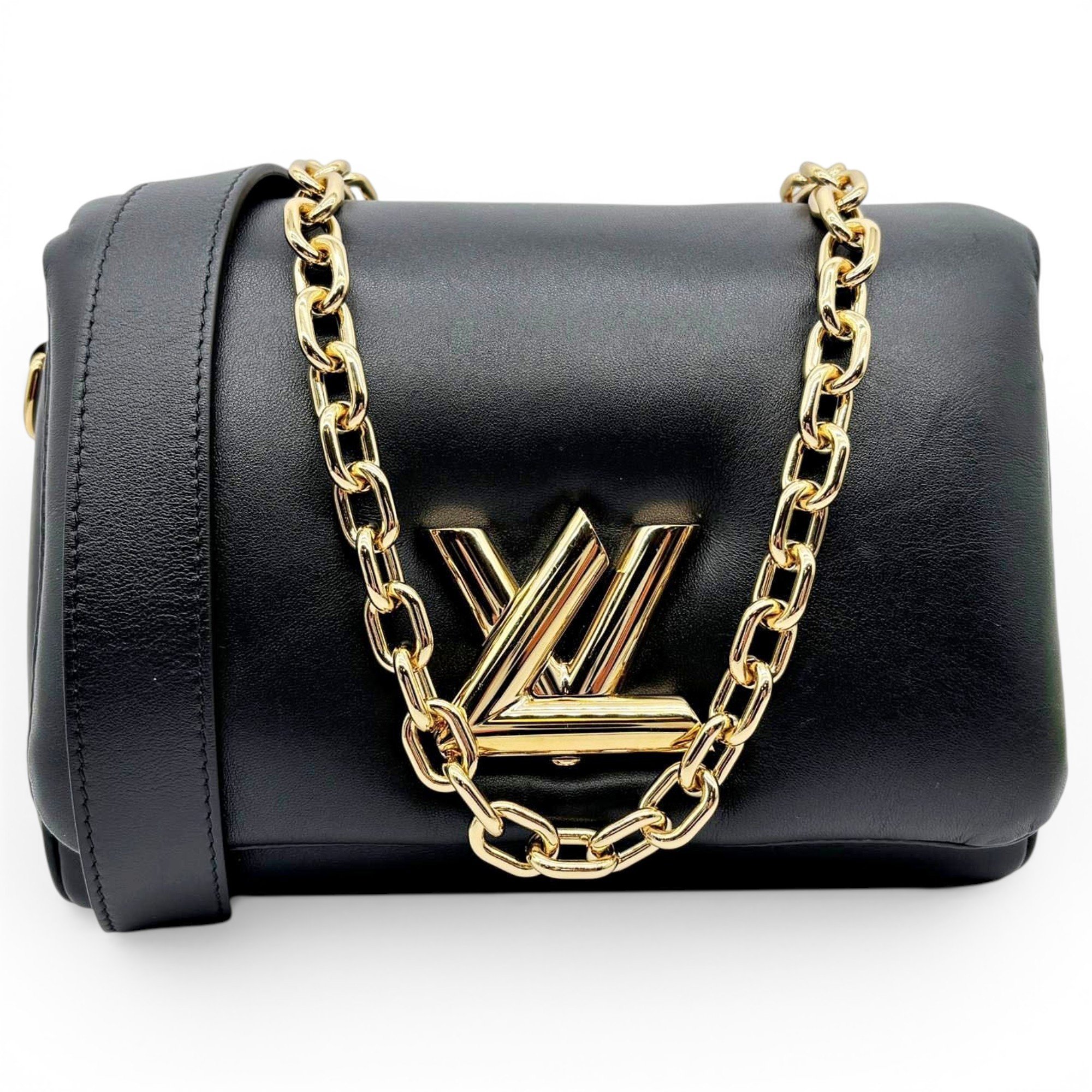 Twist leather handbag