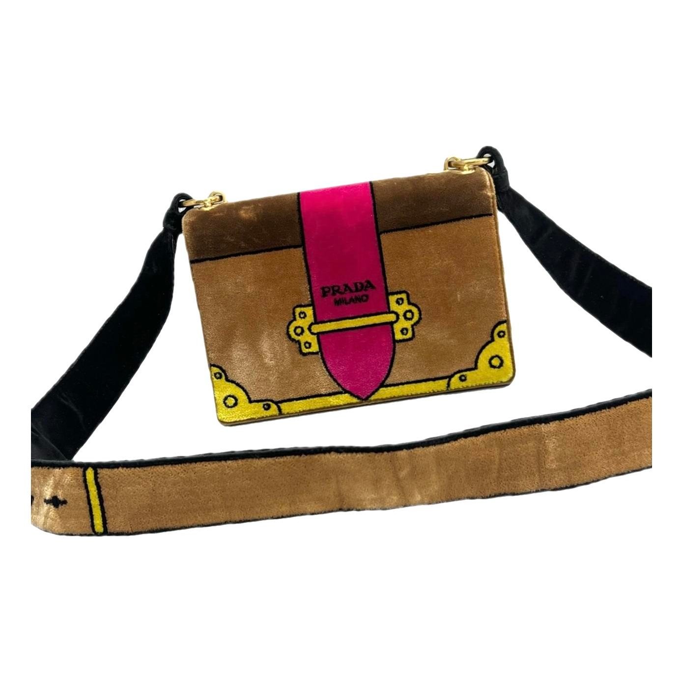 Cahier velvet handbag