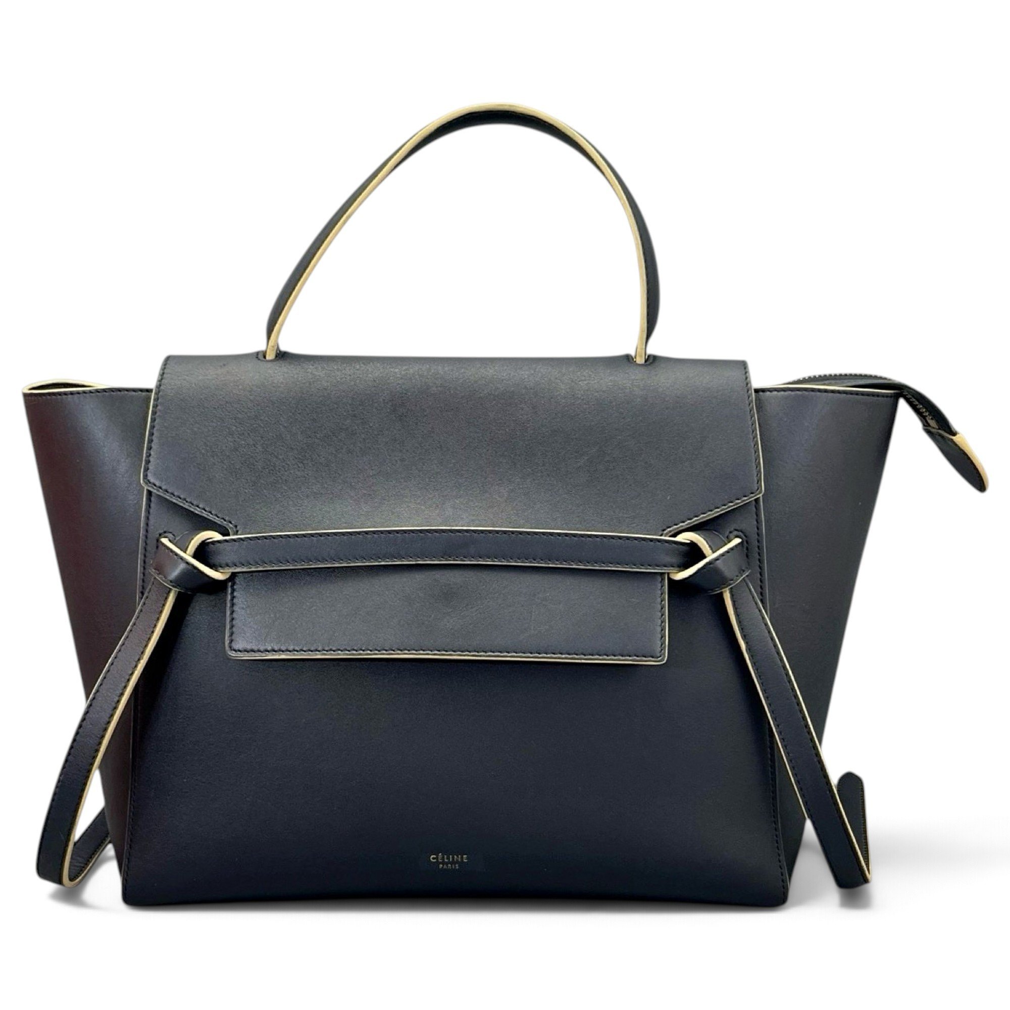 Belt leather handbag
