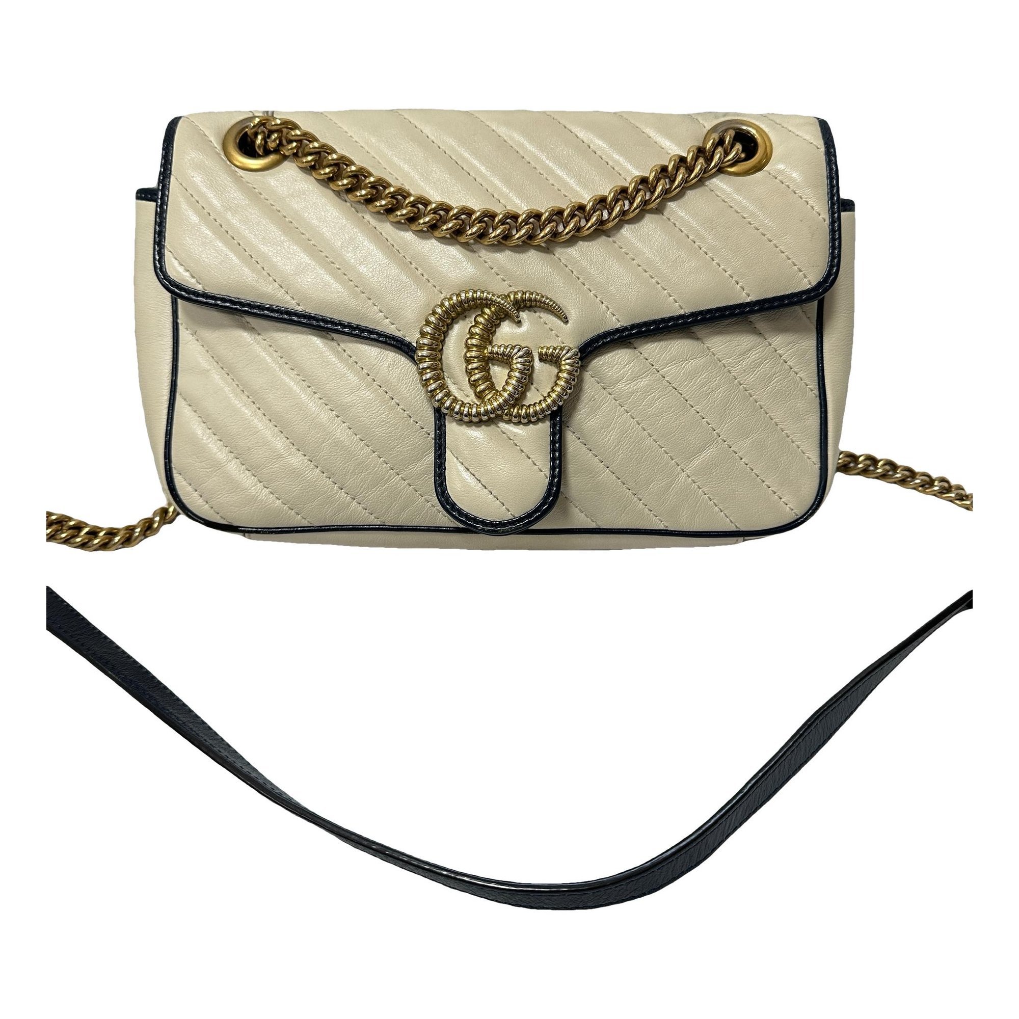 GG Marmont Flap leather crossbody bag