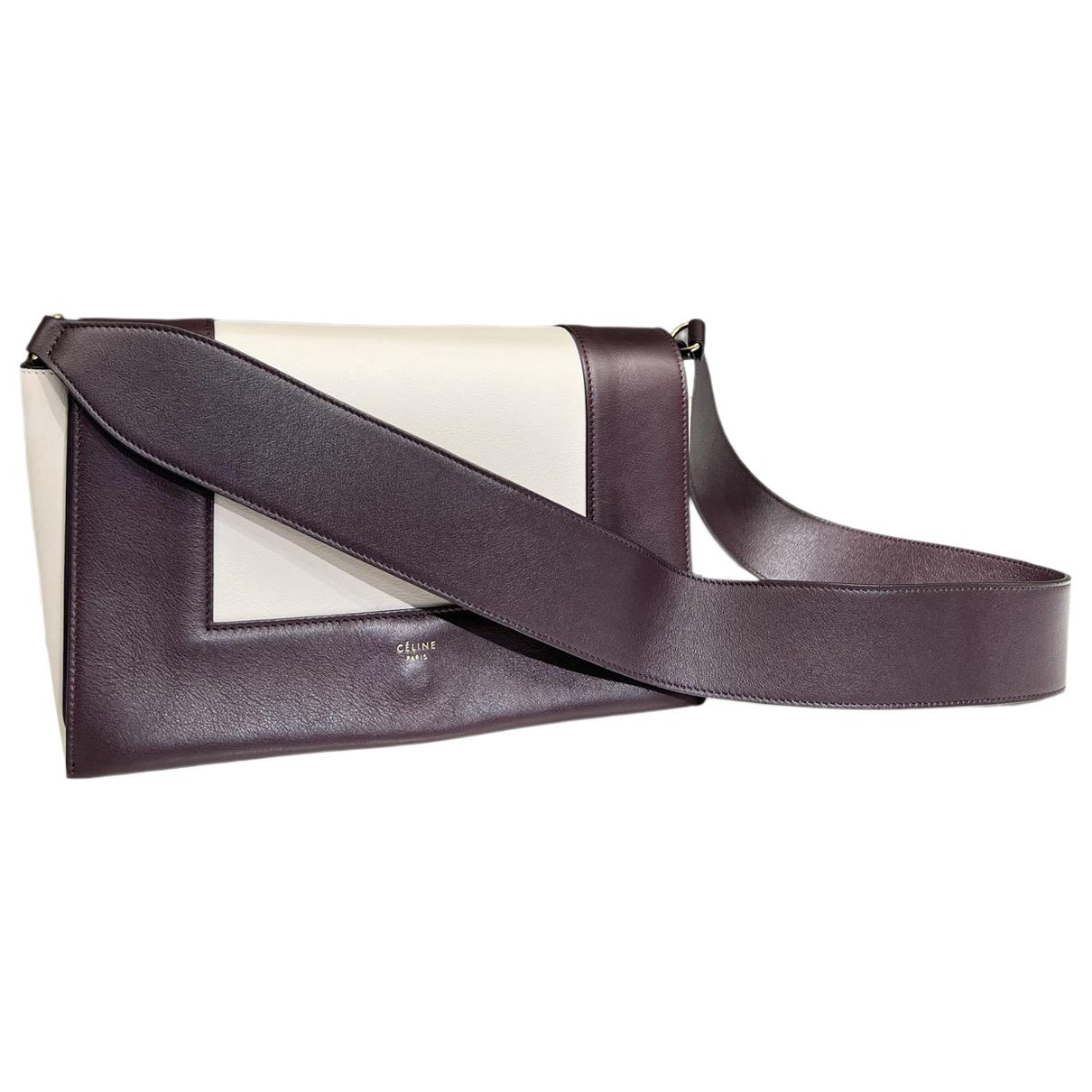 Frame leather handbag