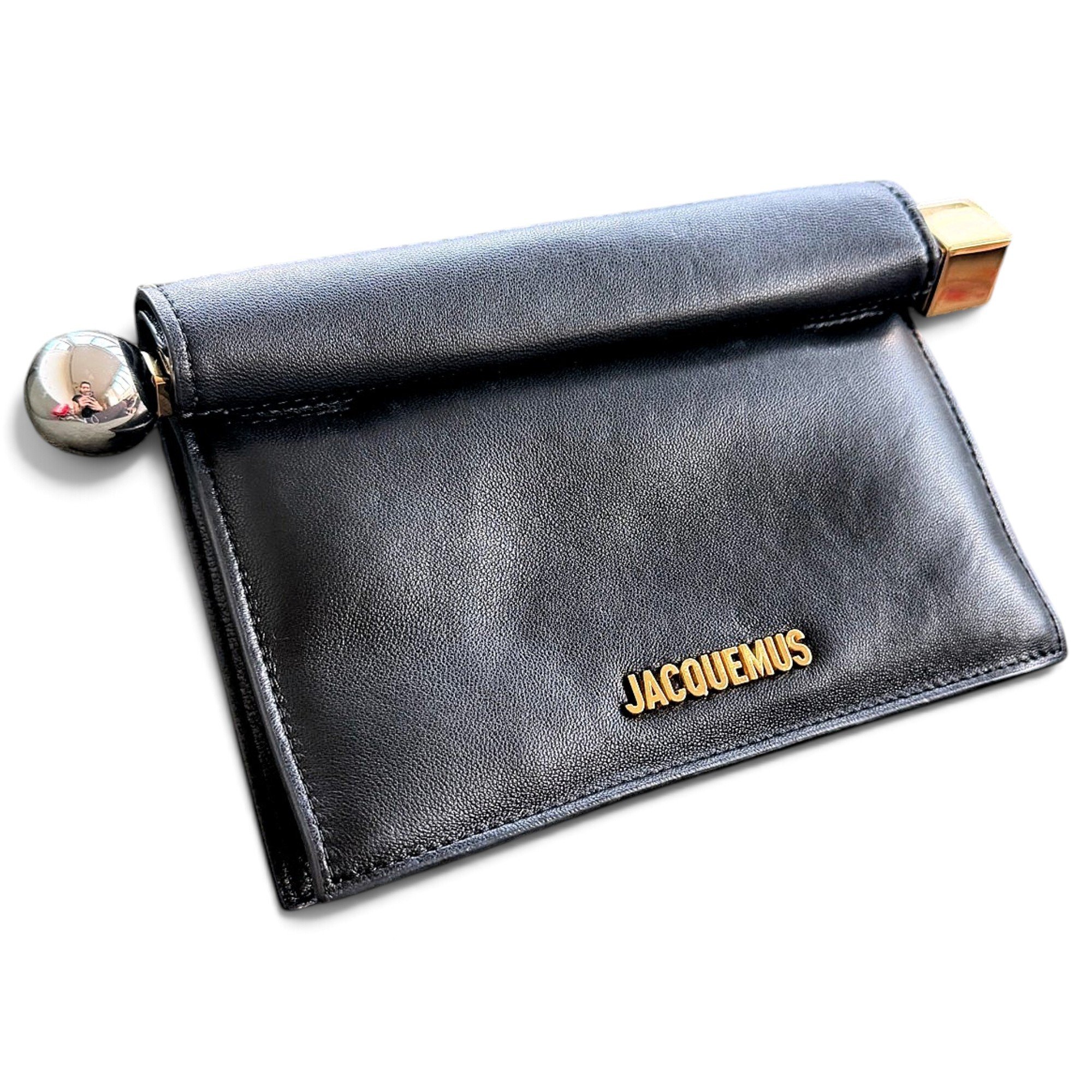 Leather clutch bag