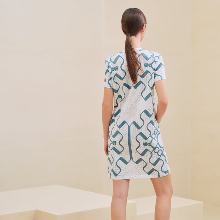 Blanc "Mors a Jouets Detoure Tatoo" Straight Dress