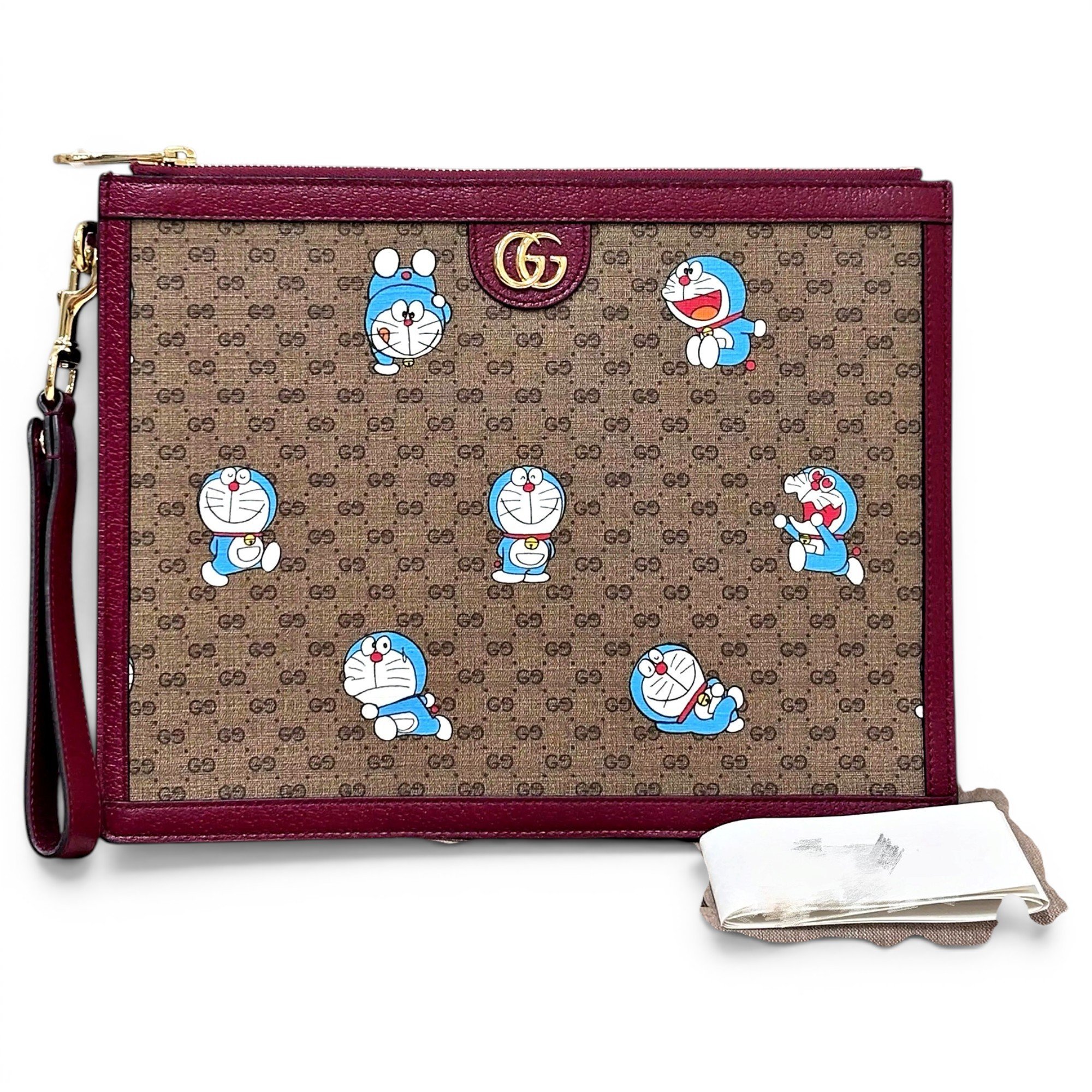 Ophidia leather clutch bag