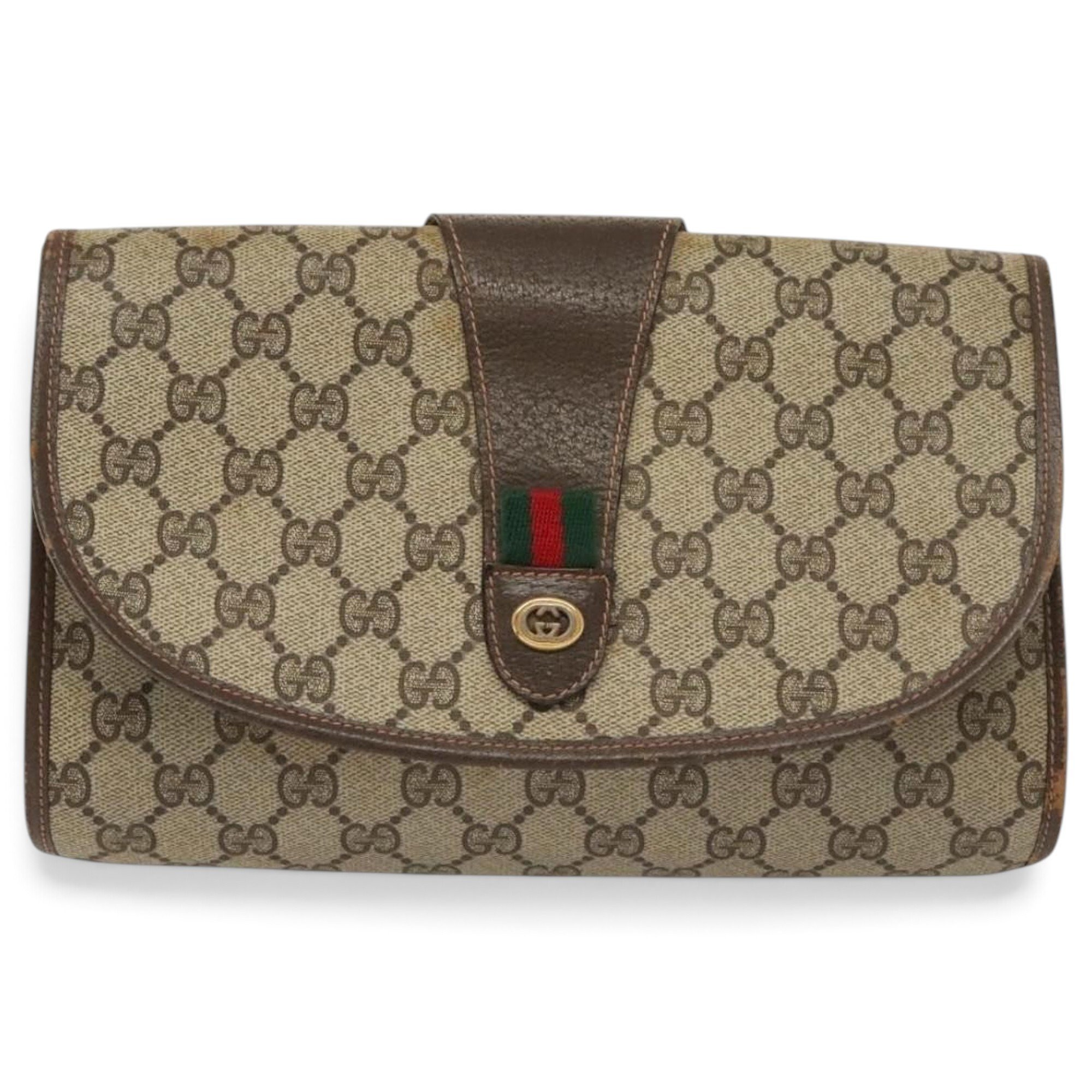 Leather clutch bag