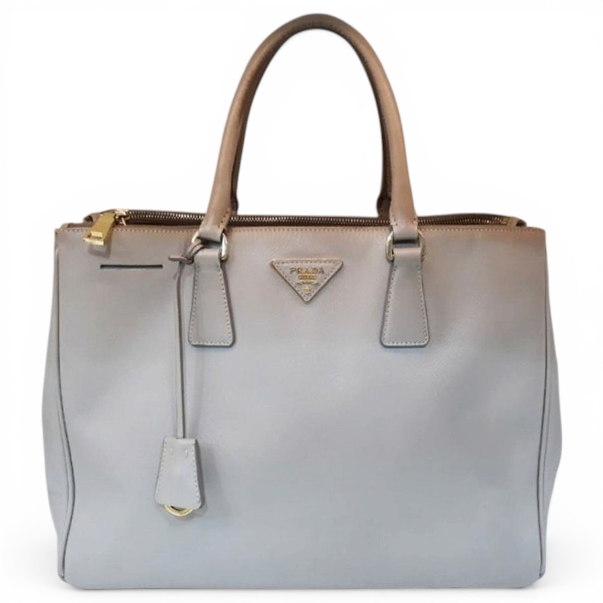 Double leather tote