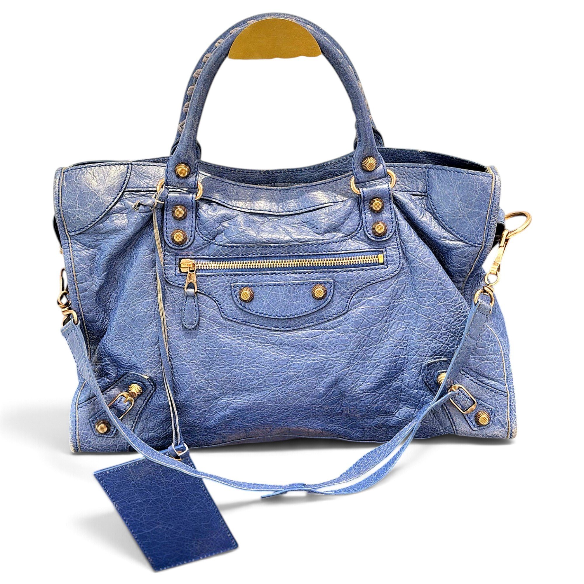 City leather handbag