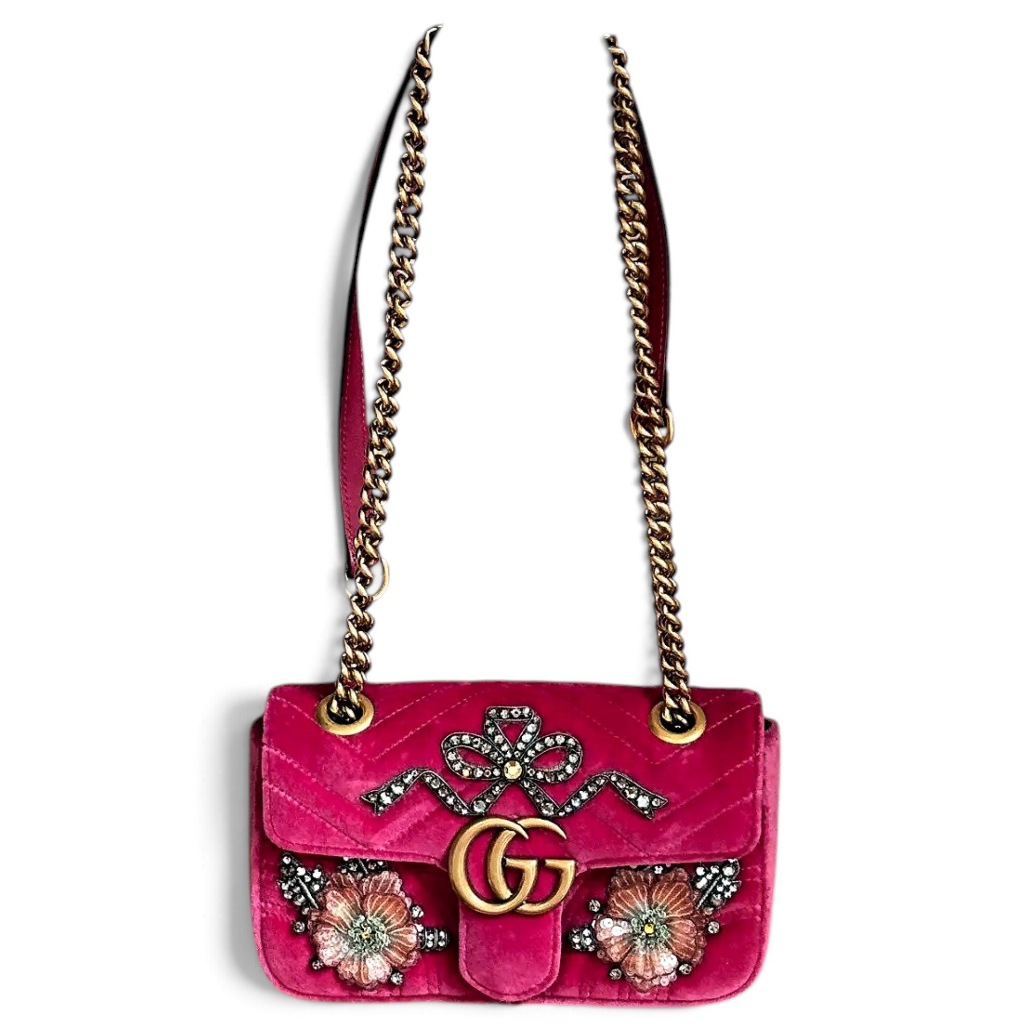 Marmont velvet crossbody bag