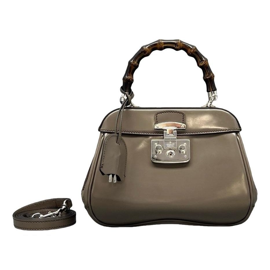 Bamboo leather handbag