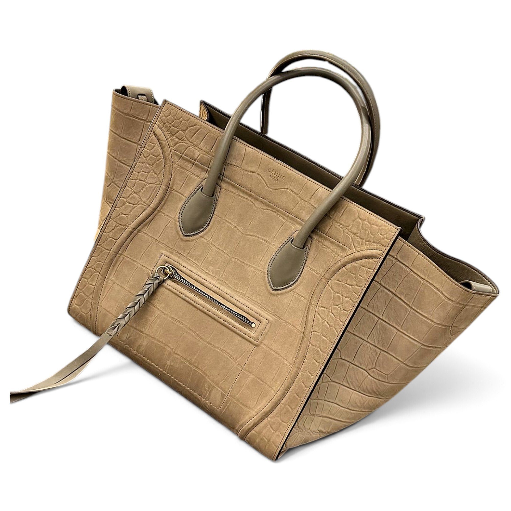 Luggage leather tote