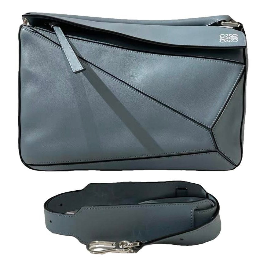 Puzzle leather handbag