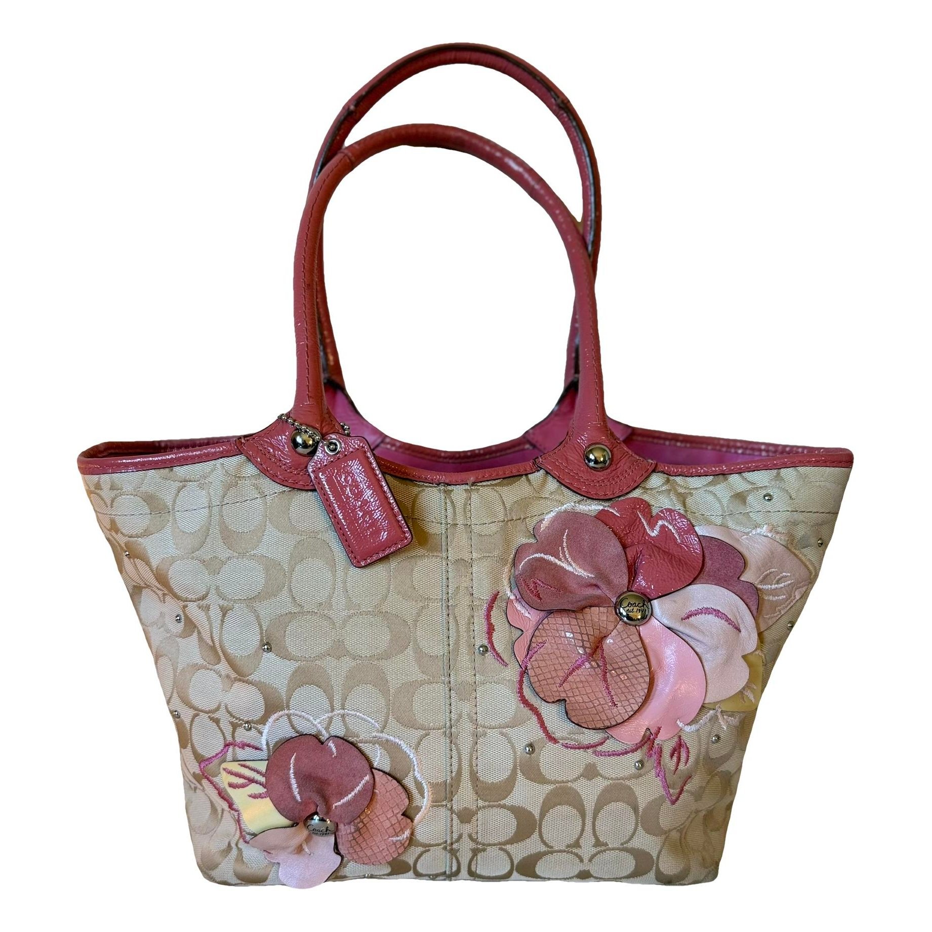 Patent leather handbag