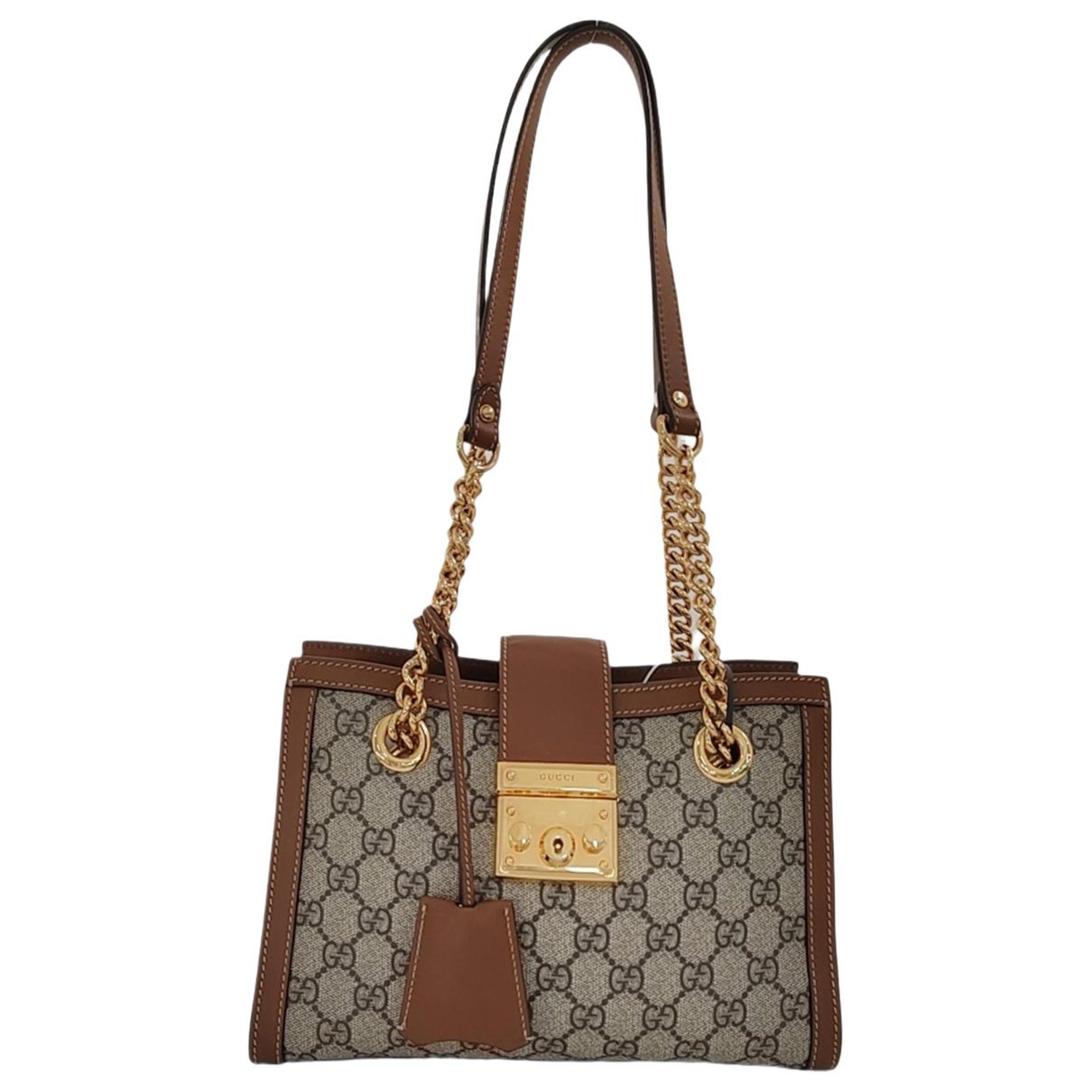 Padlock leather handbag