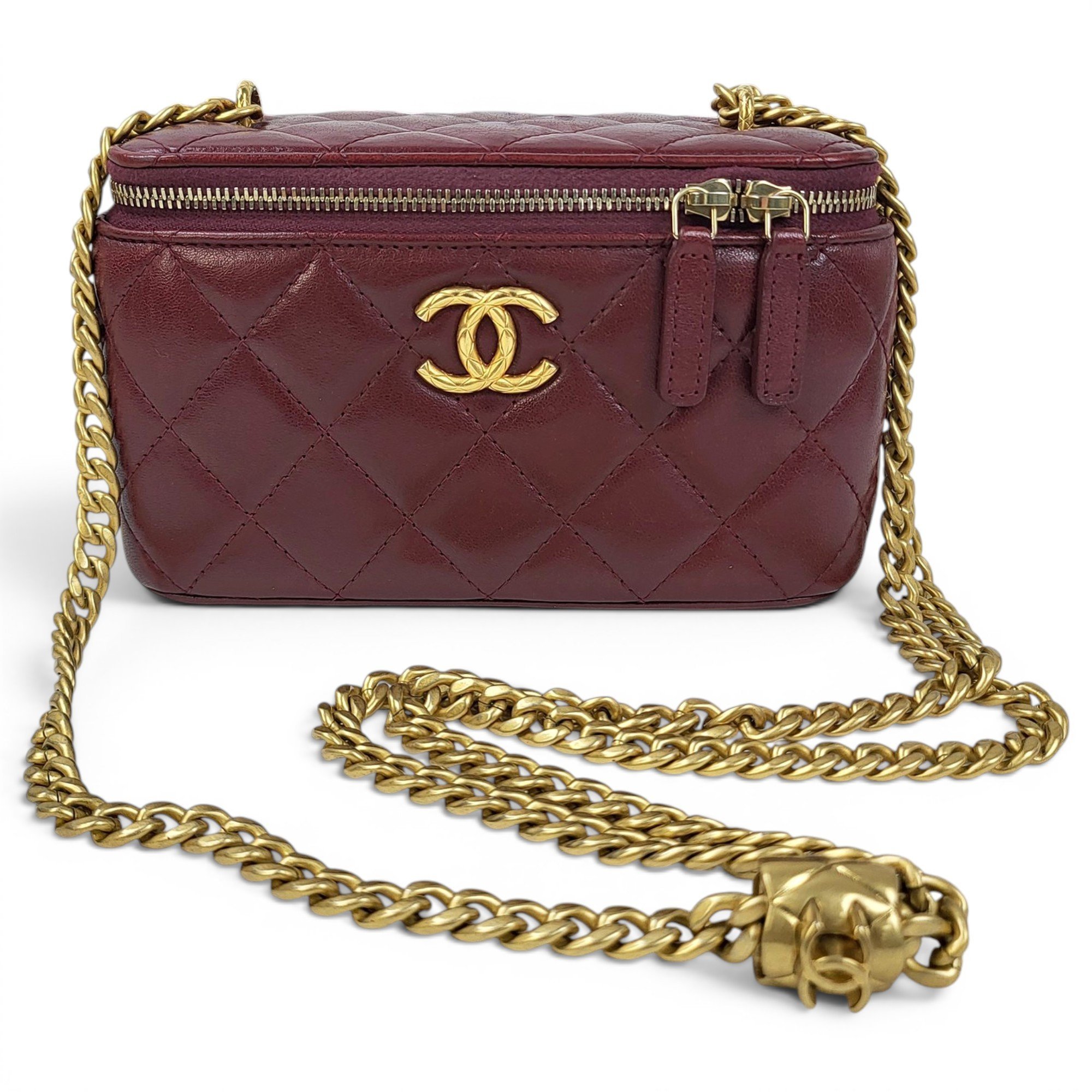 Vanity leather handbag