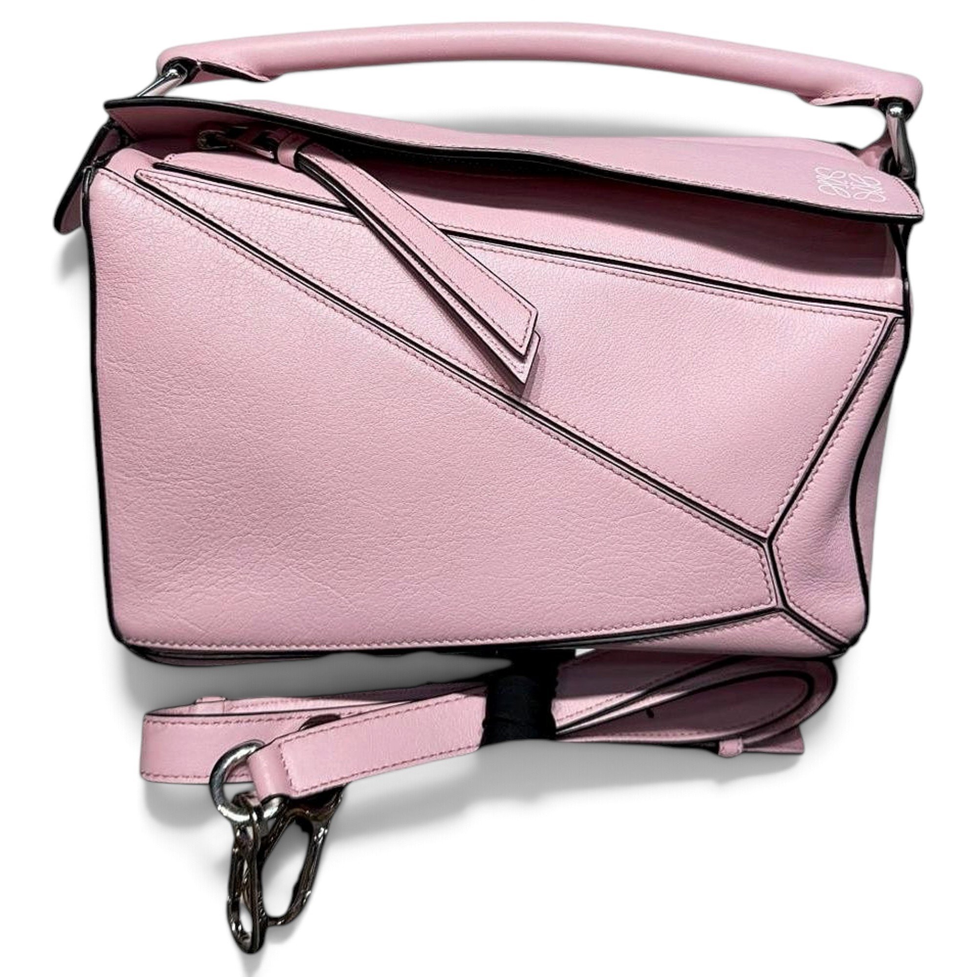 Puzzle leather handbag