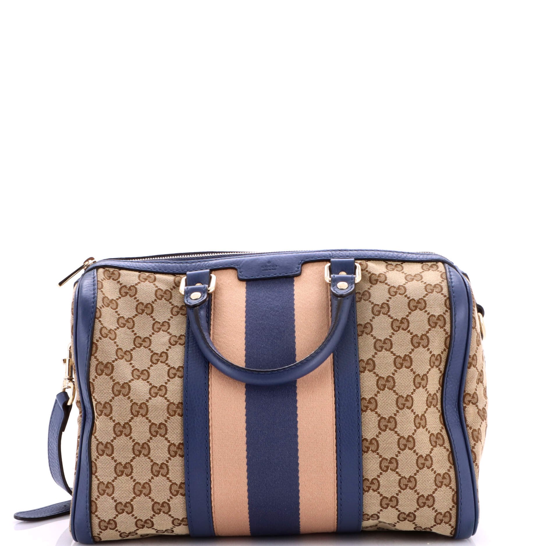 Vintage Web Boston Bag GG Canvas Medium