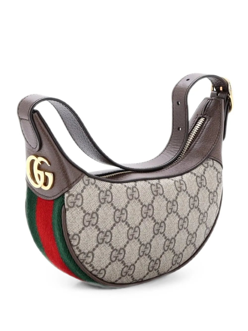 Ophidia Half Moon Bag GG Coated Canvas Mini hobo bag